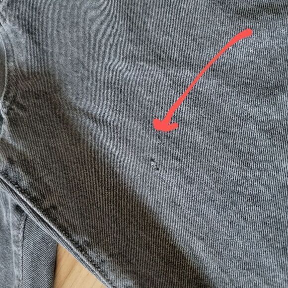 WeWoreWhat Icon Rigid Ultra High Waist Straight Leg Jeans in Grey - Picture 7 of 13